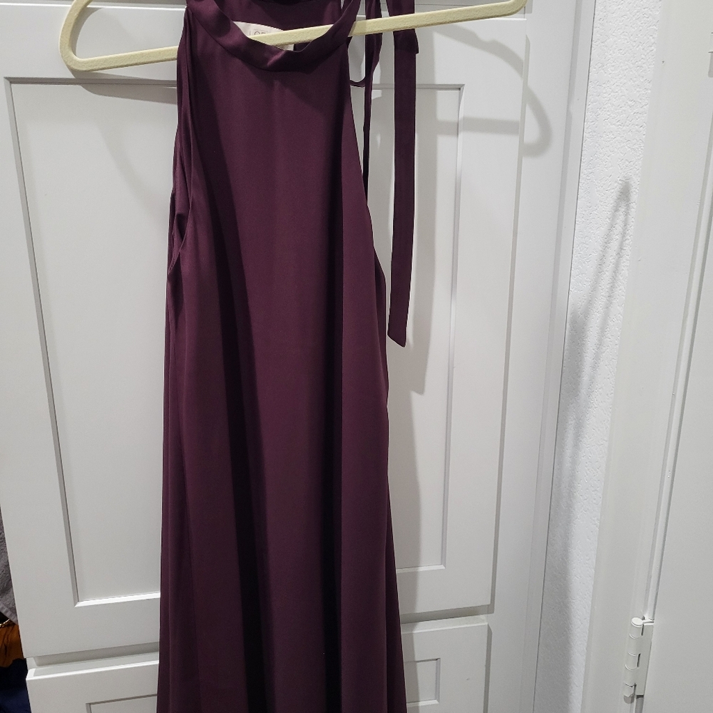 LOFT Purple Halter Midi Dress